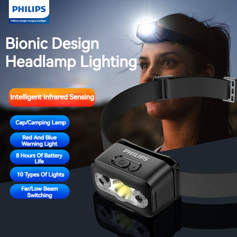 Fishing Headlamp - 필립스 LED 헤드램프 센서 헤드 손전등