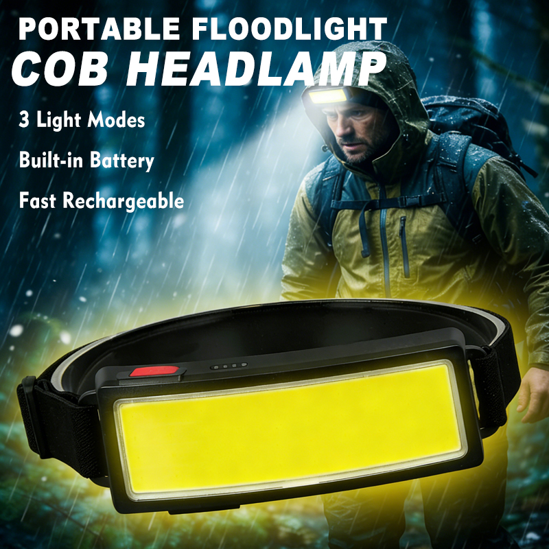 Fishing Headlamp - 강력한 COB LED 헤드램프 4가지 조명