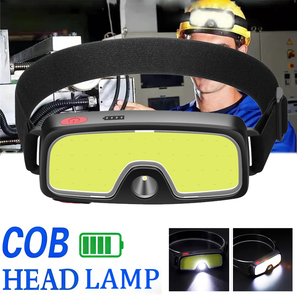 Fishing Headlamp - 강력한 COB 헤드램프 Type-c/USB 충전식 헤드