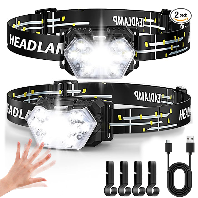Fishing Headlamp - 강력한 LED 센서 헤드램프 USB 충전식