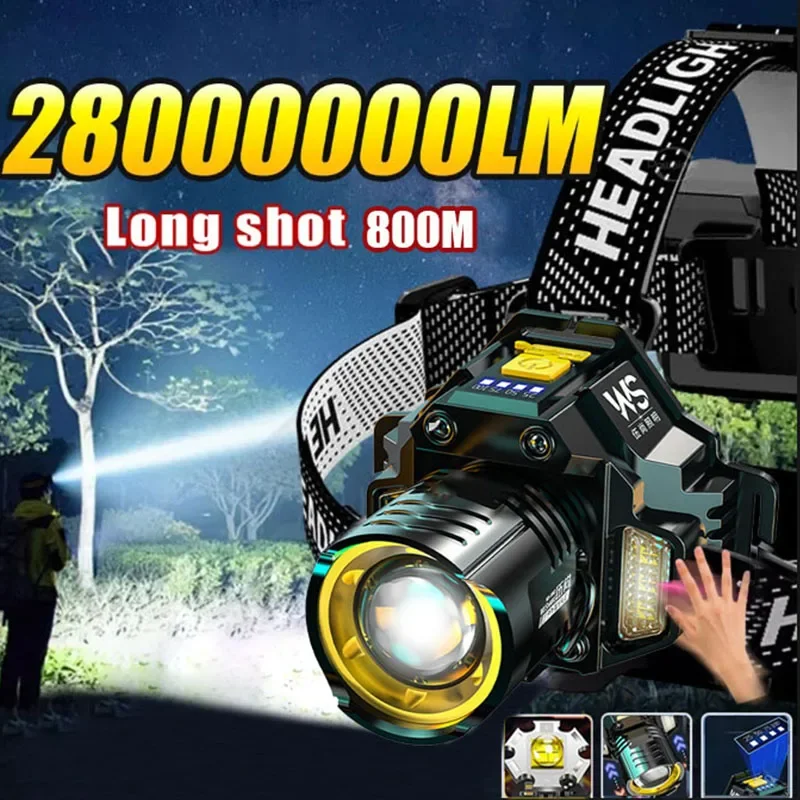 강력한 LED 헤드램프 모션 센서 헤드라이트 18650 - Fishing Headlamp 리뷰 및 가격