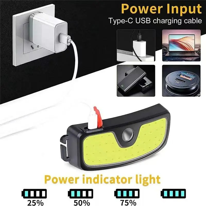 강력한 COB 헤드램프 Type-c/USB 충전식 헤드 - Fishing Headlamp 리뷰 및 가격