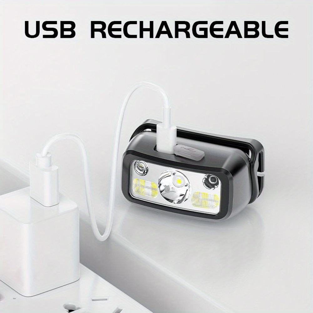 강력한 COB LED 센서 헤드램프 USB 충전식 헤드 - Fishing Headlamp 리뷰 및 가격