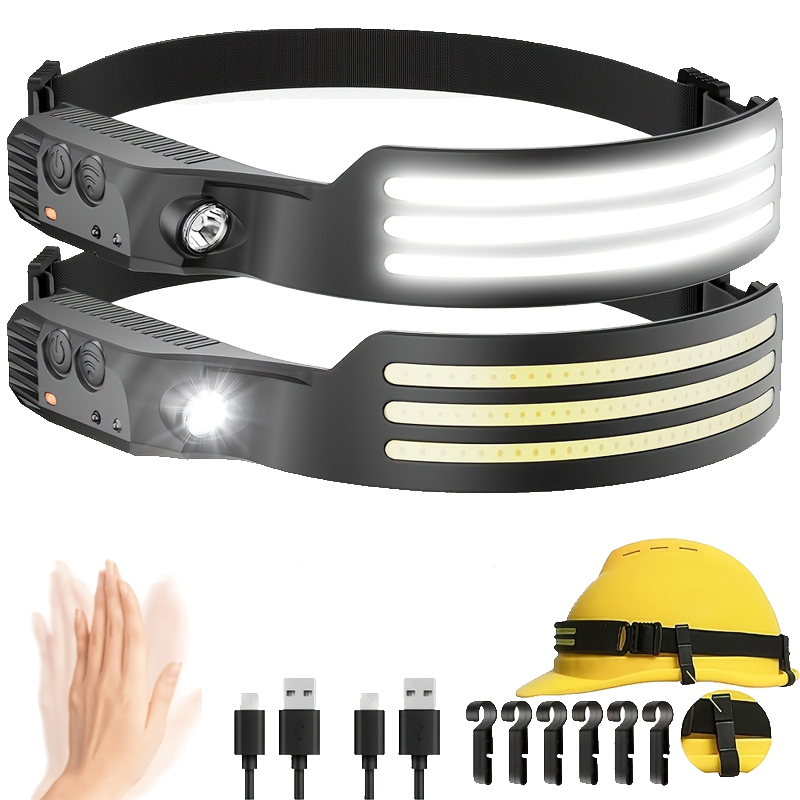 LED 센서 헤드램프 USB 충전식 LED 헤드 토치  - Fishing Headlamp 리뷰 및 가격