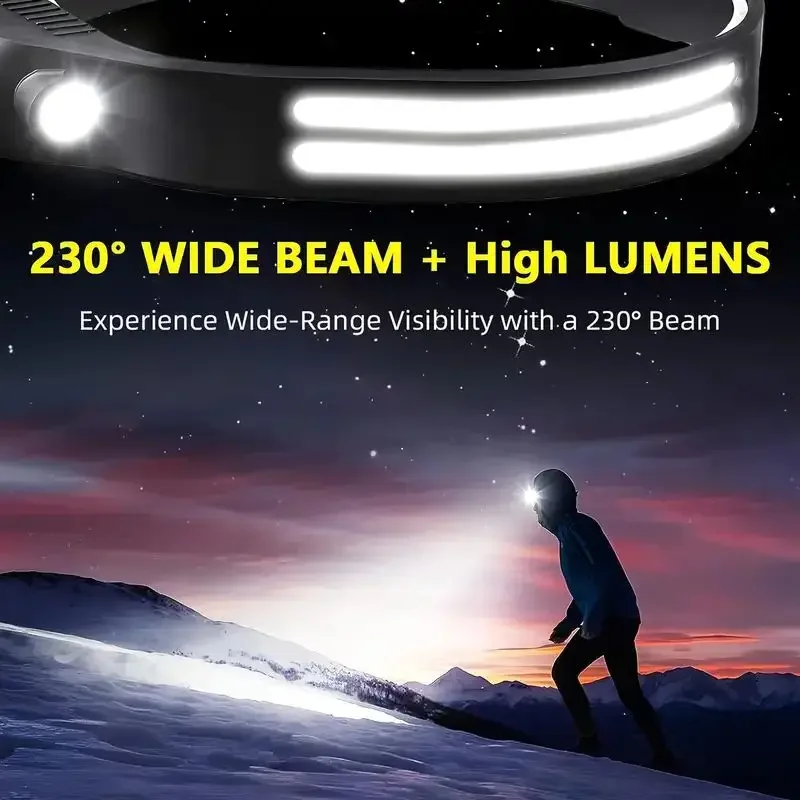 LED 센서 헤드램프 USB 충전식 LED 헤드 토치  - Fishing Headlamp 리뷰 및 가격
