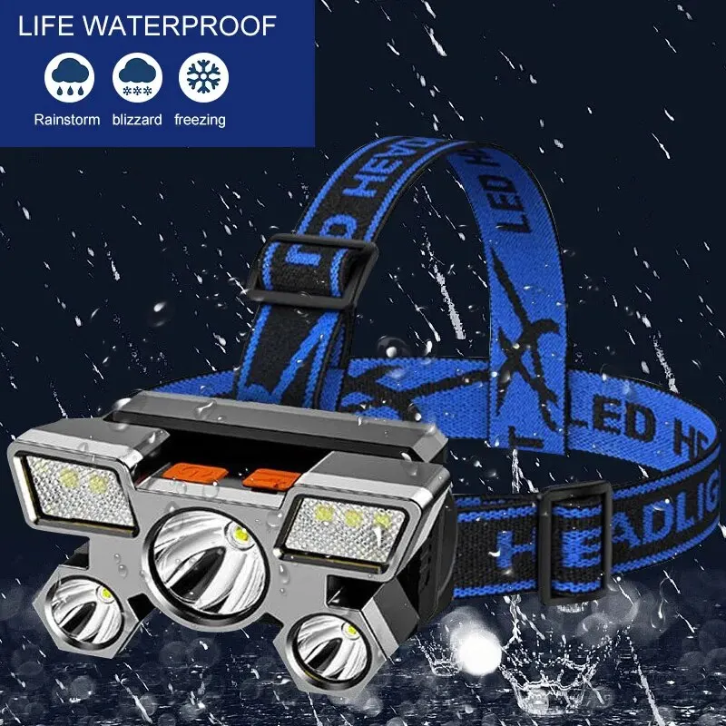 5 LED 손전등 충전식 내장 리튬 배터리 강력한 헤드 - Fishing Headlamp 리뷰 및 가격