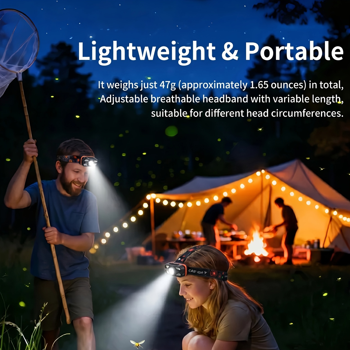 USB 충전식 LED 헤드램프 내장 배터리가 있는 휴대 - Fishing Headlamp 리뷰 및 가격
