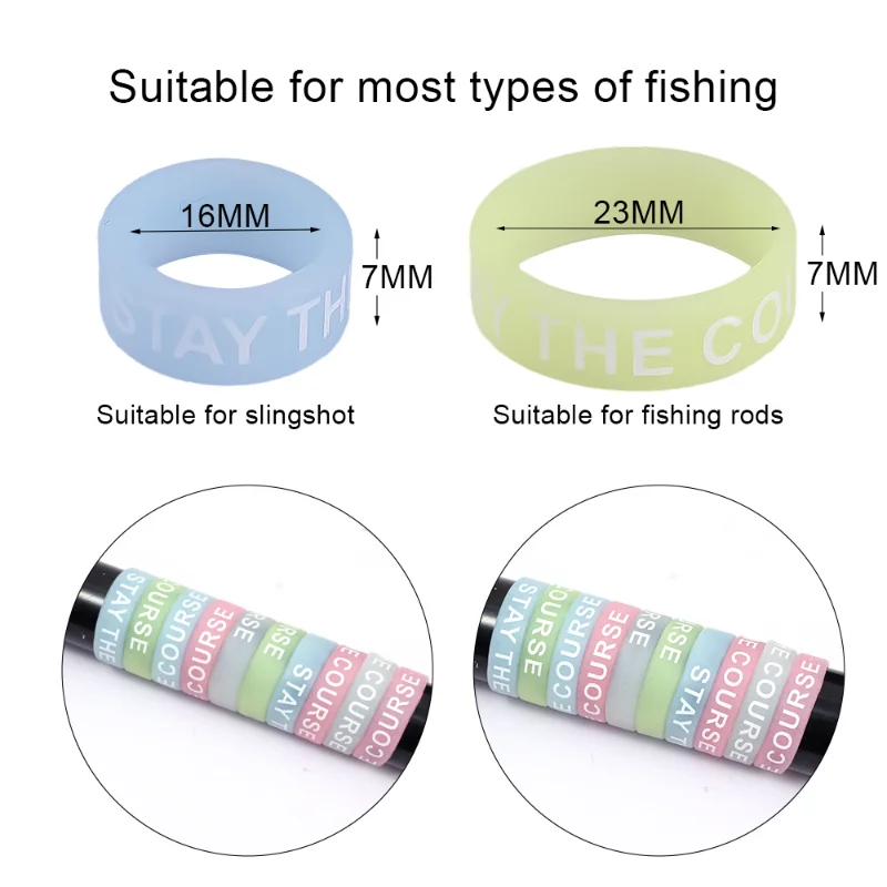 20PCS 안티 슬립 실리콘 멀티 서클 밴드 고무 자전 - Fishing Equipment Parts 리뷰 및 가격